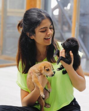 Sanjana Krishnamoorthy Instagram - @pawga_  spreading smiles and pawsitivity 🐾🤍 

📷 @thatmadraskaran