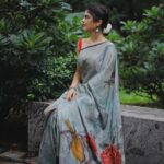 Sanjana Krishnamoorthy Instagram - Wearing @rajmahal_official 🪷 . @thatmadraskaran