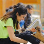 Sanjana Krishnamoorthy Instagram - @pawga_ spreading smiles and pawsitivity 🐾🤍 📷 @thatmadraskaran