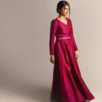 Sanjana Krishnamoorthy Instagram - Wearing @officialsoulesilk 🌷 Shot by @1928.in MUAH @priyanka_the_makeupartist @oneclubentertainment
