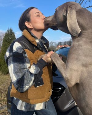 Sanna Lundell Instagram - Mammas pussgurka❤️❤️❤️ #weimaraner