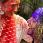 Santhy Balachandran Instagram - A very Gulmohar Holi 🌺 What a way to wind up a most special week! Thank you, @bajpayee.manoj and Shabana for hosting the most epic party ever! ❤️ #gulmoharonhotstar