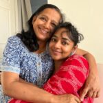 Santhy Balachandran Instagram - Ammakutti ❤️ With each passing year, I see more of her in me. Pictured here at our comfiest best, being the bona fide homebodies we are.