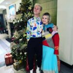 Saoirse-Monica Jackson Instagram – Another year of laughing candles out with you @denissulta 💜💚💜