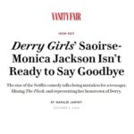 Saoirse-Monica Jackson Instagram – What an honour it was to sit down with @vanityfair to chat all things Derry Girls & beyond. Season 3 is out now on @netflix in the states, I hope all our Derry Girls across the pond are as buzzing as I am 🥰💚🇺🇸🌎

Read now via link in Bio ♥️ 

Styling: @mrfabioimmediato 
Make-up: @amanda.grossman 
Hair: @davidebarbieri_ 
Photographer: @joshshinner