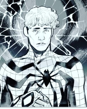Sara Pichelli Instagram - unmasked Spider-Dude #paneloftheday #sarapichelli