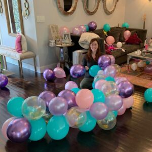 Sara Rue Instagram - 🦄💕 No, YOU overcompensated on your childs #pandemic birthday! 🤪💕😱🎉🍷🤷🏻‍♀️ I made my 1st balloon garland yesterday and I think a #pandemiccareerpivot is in my future??? (OK, Prolly not)🎈Pic 2 - You can see how much Addie loved celebrating her sisters b day under my GORGEOUS GARLAND 🦄! Pic 3 - the only time Addie was really happy all day... when she got to open her “sister of the b day girl” gifts. 😝🤦🏻‍♀️🤪😘🦄🤷🏻‍♀️🍷(I put all Addie’s  reactions to her Sisters birthday in my highlites... they are just too good!)