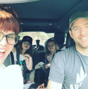 Sara Rue Instagram - Family road trip! Driving across country to see ALL the grandparents! (2 kids, 2 dogs, 2 parents all of whom are prone to motion sickness? What could go wrong?) - Ill be storying 😬🤪🤷🏻‍♀️ #roadtrippingrues