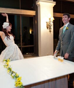 Sara Rue Instagram - 10 years goes by fast. #unsolicitedlifeadvice marry your best friend, and then make your parents play beer pong at the wedding... Kev, thanks for being our constant, stable rock in the crazy unpredictable ocean of our lives. Happy ten years...