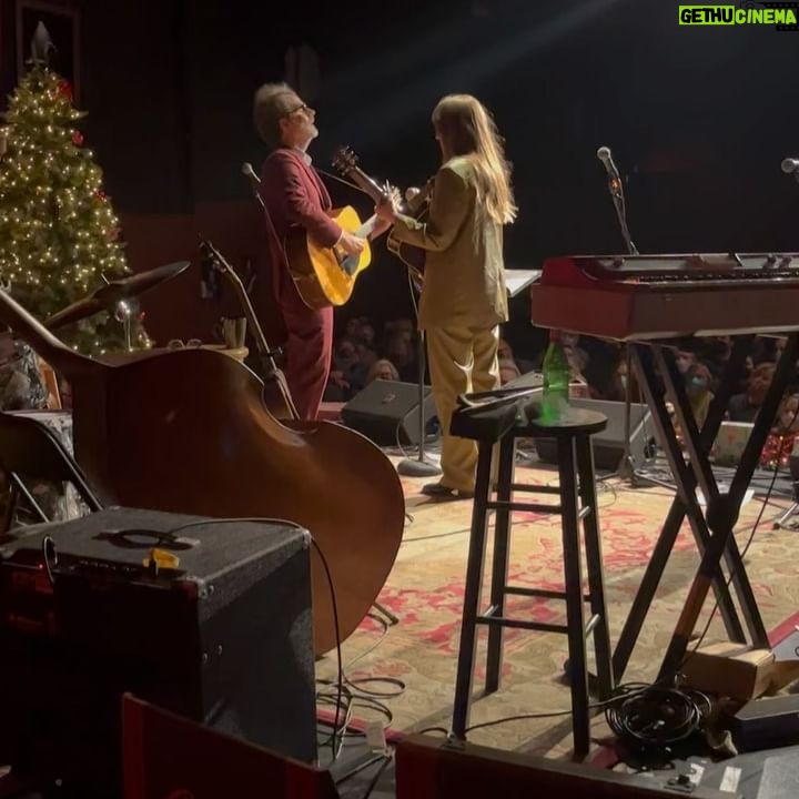 Sara Watkins - 1.2K Likes - A little behind the scenes beauty from the final @watkinsfamilyhour of the year. It feels like a Christmas Miracle to share life and the stage with these magical people. As The holidays continue, follow our dear Sebastian Steinberg’s advice. Drink water. Raise your arms over your head. Go outside. Take care of yourselves 💚 @themikeviola @tylerchester @abester8 @benmonttench @gaby_moreno @madicunningham @largolosangeles @seancwatkins @ultanconlon @moishecircus @davidgarzamusic #JohnCReilly #sebastiansteinberg