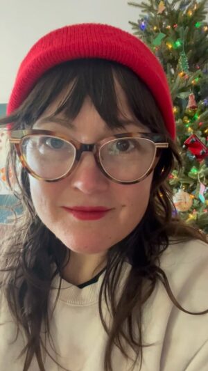 Sara Watkins Instagram - Hi! I made a holiday playlist for my family to have on in the evenings when feeling festive and I like it so much, I thought I’d share it with you! Playlist link in bio.
Hope you are eating a cookie and that there’s cinnamon in the air. Or hot-glue stuck on your fingers. Or cool air in your nostrils. Or warm feet in your socks. 
xoxo.
Sara