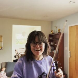 Sara Watkins Instagram - 2/3 and 3/3 of learning “Going Out” back in December.  I made this first clip for Sean and Chris because I was proud to have made strides on something that had previously felt beyond my abilities (see 1/3 in this series). 3/3 is a good version of the part. (Always room for improvement of course:). The part is still challenging, I imagine I will be giving the pitch regular tune-ups (especially that sung G note while playing F#) for the duration of the tour.  But is really satisfying when I get it right!  It feels good to post this sort of stuff and hear that it’s encouraging or enlightening to some!  Really excited to play all this stuff on TOUR!!!! The new @nickelcreek album “Celebrants” is out in just a few weeks!!! AAAAAAAAAAAAAAAHHHHH 🔆💚🧜🏻‍♀️🥹👗👅👢🥽🦚💐💥🥂