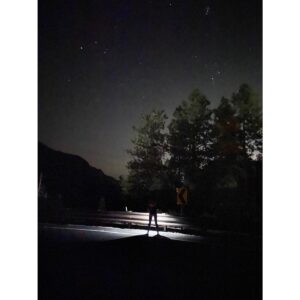 Sara Canning Instagram - A little ghost having a little stargaze on our @superhostmovie night field trip. 
📷: @kurtisdavidharder