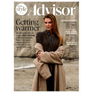 Sara Canning Instagram - An old press moment in which @caitcronenberg caught me in diabolical thought, despite being haute-cozy.