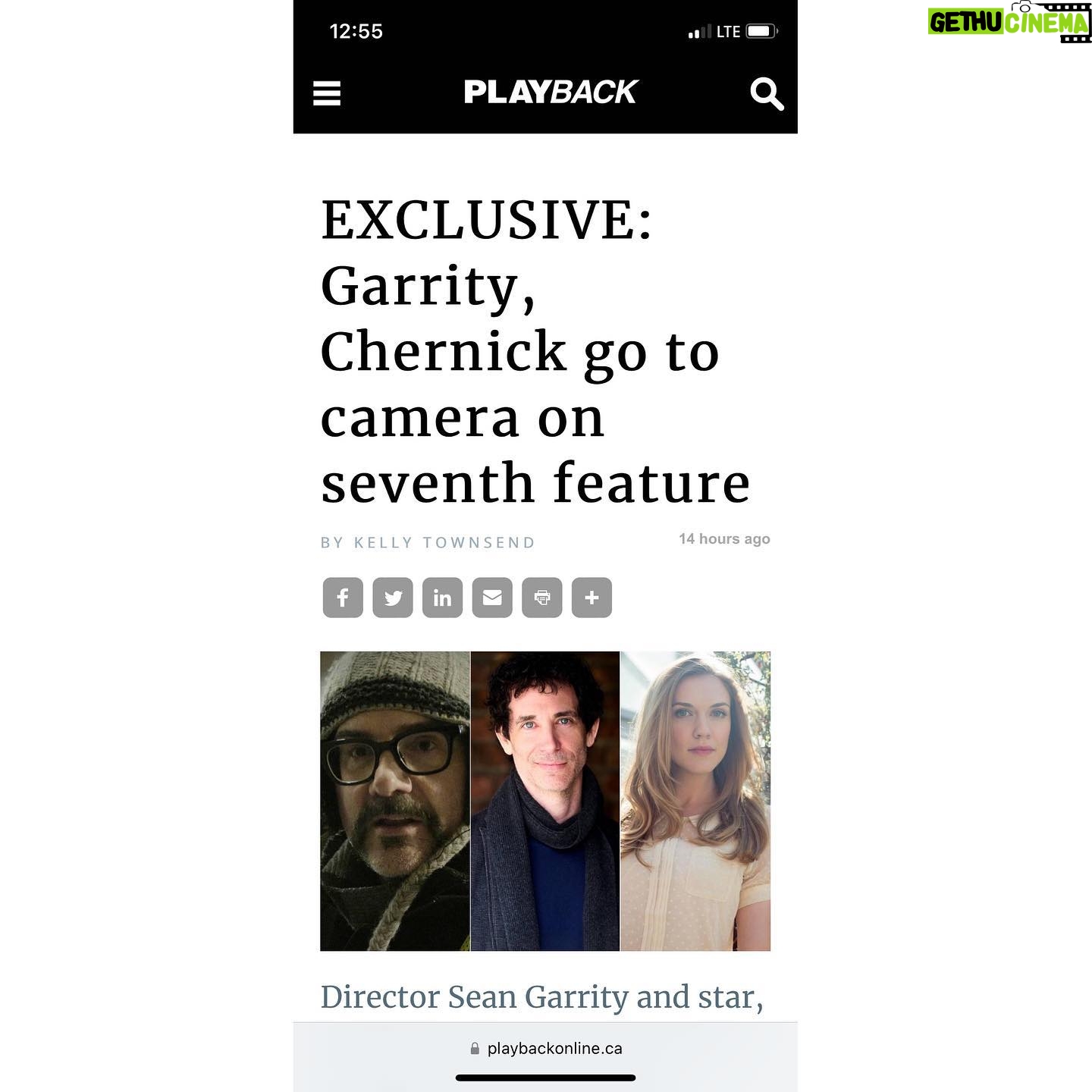 Sara Canning Instagram - Lucky me to be working with these fellas on their seventh feature, and all the other awesome people involved.