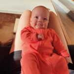 Sara Dietschy Instagram - Baby girl!!!! Our little micro preemie is now over 10 lbs 🥺 it’s felt like we’ve had a newborn for 37 yearsssss 😂 she’s sneaking smiles in here and there and oh my goodness it’s the cutest thing ever. I think I’m going to combust when she lets out her first giggle 🧡