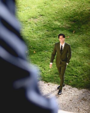 Sara Dietschy Instagram - Happy 1 Year Anniversary babe🥰 I honestly can’t believe I married a model.. 🔥😊😘 We get it guys HIS GREEN SUIT WAS COOL.