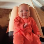 Sara Dietschy Instagram - Baby girl!!!! Our little micro preemie is now over 10 lbs 🥺 it’s felt like we’ve had a newborn for 37 yearsssss 😂 she’s sneaking smiles in here and there and oh my goodness it’s the cutest thing ever. I think I’m going to combust when she lets out her first giggle 🧡