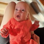 Sara Dietschy Instagram - Baby girl!!!! Our little micro preemie is now over 10 lbs 🥺 it’s felt like we’ve had a newborn for 37 yearsssss 😂 she’s sneaking smiles in here and there and oh my goodness it’s the cutest thing ever. I think I’m going to combust when she lets out her first giggle 🧡