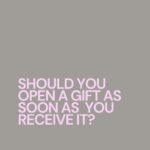 Sara Jane Ho Instagram - The etiquette of opening a gift in USA vs Asia is the opposite. There is no right or wrong, just different context. What do you prefer to do? #mindyourmanners @allypetitti