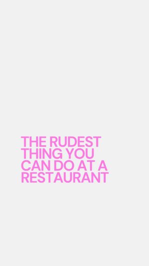 Sara Jane Ho Instagram - According to @chefjgv the rudest thing you can do at a restaurant is to snap your fingers at the waiter. What’s your take?