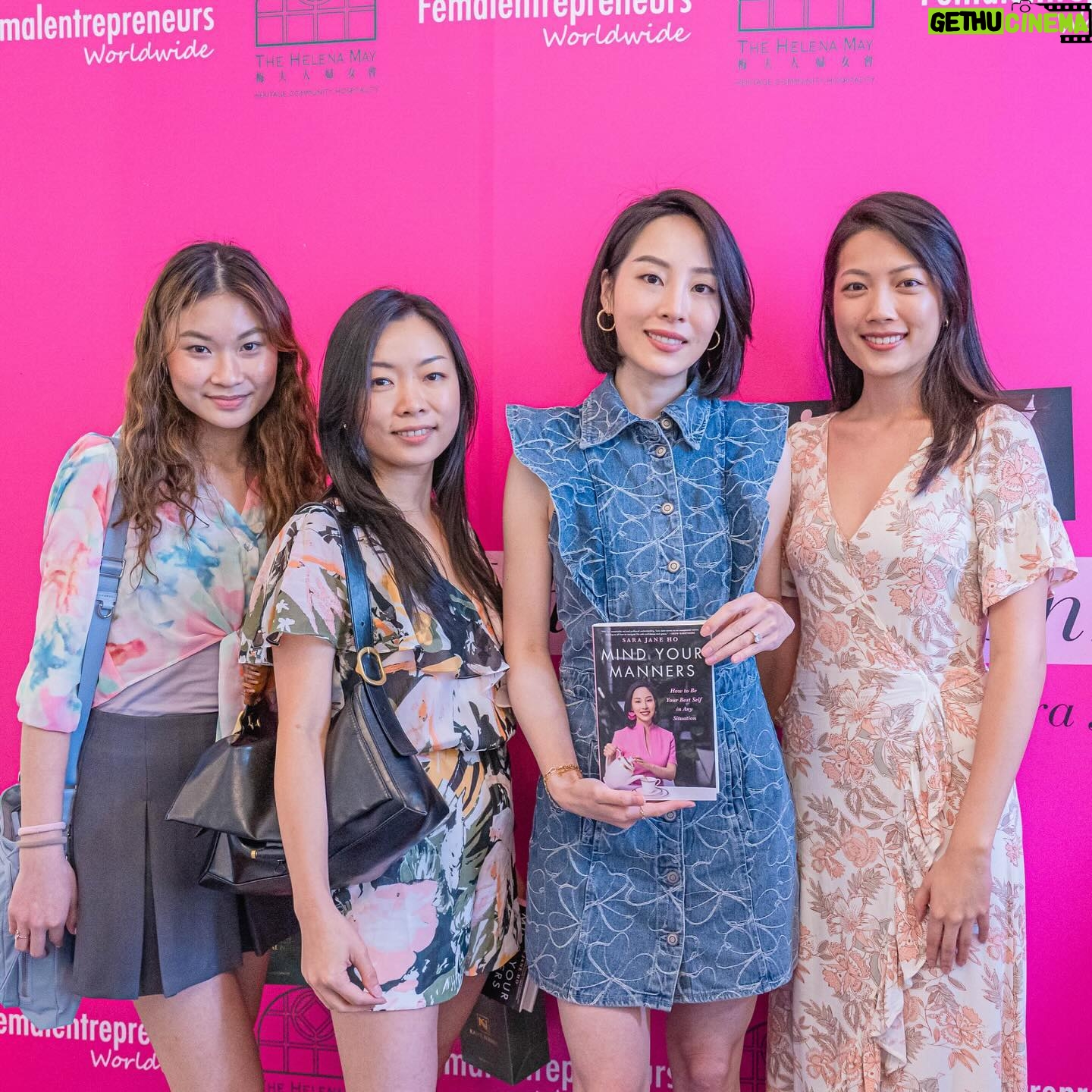 Sara Jane Ho Instagram - Did three book signings in a day and my heart is full. Felt so at home to speak Cantonese, our local dialect here which is different from Mandarin 🥰 One big THANK YOU to @femalentrepreneurs @annawongsmile @rrabbito_ for working tirelessly behind the scenes to pull off my Hong Kong Mind Your Manners book launch ❤️ I am proud to be a premium member of this incredible women’s platform since 2017 that invests in and markets women-led brands. I encourage more HK ladies to join FEW’s membership https://online.few.community/getstarted Thank you to the following sponsors and partners: ⭐️ Historic ladies private social club The Helena May for the beautiful venue ⭐️ @chubbglobal @chubblifehk for supporting my book with a generous bulk buy ⭐️ @guerlain for the amazing goody bags ⭐️ @kajalnaina_hk @kajalnaina_jewelrydesigner for styling me with your exquisite jewelry ⭐️ Voices Education for the bulk buy ⭐️ And supporting partners the American, British, European, Greek, Malaysian and Mexican Chambers of Commerce for helping spread the word and leading to sold out workshops 🙌