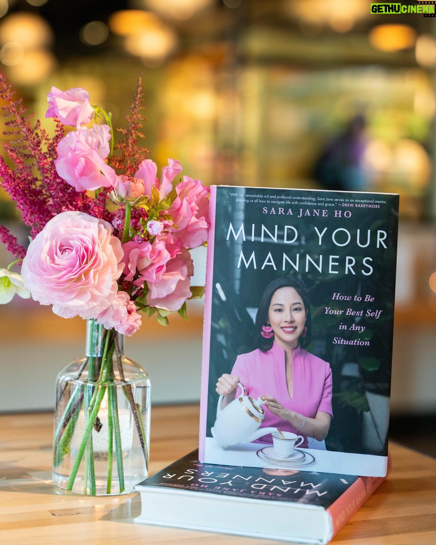 Sara Jane Ho Instagram - Thank you to friends and followers who came to my Mind Your Manners book launch in NY 🥰 and my cohost the adorable and adored @chefjgv