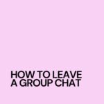 Sara Jane Ho Instagram - Leaving a group chat is like leaving a conference room. If the group is big, the other people won’t be offended. But if the group is small, like a 6 person family chat, they do deserve an explanation...