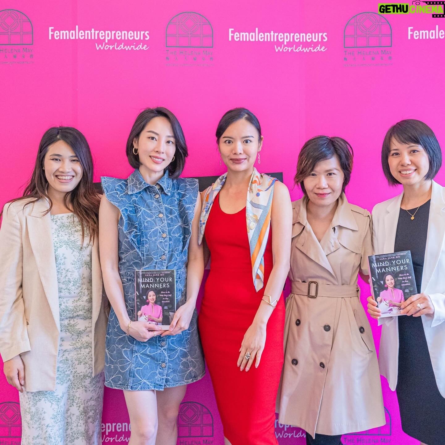 Sara Jane Ho Instagram - Did three book signings in a day and my heart is full. Felt so at home to speak Cantonese, our local dialect here which is different from Mandarin 🥰 One big THANK YOU to @femalentrepreneurs @annawongsmile @rrabbito_ for working tirelessly behind the scenes to pull off my Hong Kong Mind Your Manners book launch ❤️ I am proud to be a premium member of this incredible women’s platform since 2017 that invests in and markets women-led brands. I encourage more HK ladies to join FEW’s membership https://online.few.community/getstarted Thank you to the following sponsors and partners: ⭐️ Historic ladies private social club The Helena May for the beautiful venue ⭐️ @chubbglobal @chubblifehk for supporting my book with a generous bulk buy ⭐️ @guerlain for the amazing goody bags ⭐️ @kajalnaina_hk @kajalnaina_jewelrydesigner for styling me with your exquisite jewelry ⭐️ Voices Education for the bulk buy ⭐️ And supporting partners the American, British, European, Greek, Malaysian and Mexican Chambers of Commerce for helping spread the word and leading to sold out workshops 🙌