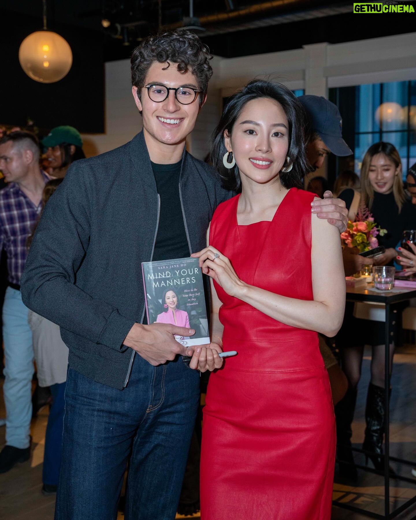 Sara Jane Ho Instagram - Thank you to friends and followers who came to my Mind Your Manners book launch in NY 🥰 and my cohost the adorable and adored @chefjgv