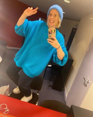 Sara Pascoe Instagram - Of all the things that have gone wrong this tour, my least favourite is forgetting my nice dress today and having to wear my travel PJs onstage. Sorry Basingstoke.
