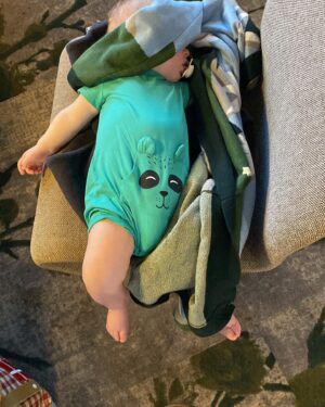 Sara Pascoe Instagram - The second episode of Last Woman on Earth is on tomorrow night at 9 on @bbctwo 
Here are some ‘behind the scenes’ shots of some of the places my baby had to sleep while I dragged him around Denmark 😵‍💫