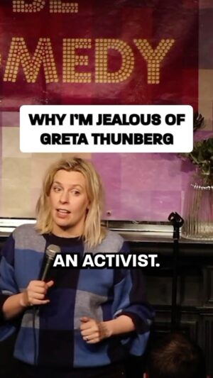 Sara Pascoe Instagram - The REAL reason i’m jealous of Greta Thunberg #greta #environment #skincare