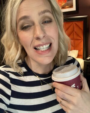 Sara Pascoe Instagram - If you want to feel cool in a coffee shop why not walk into the wrong side of the automatic door and spill coffee all over the outfit you were planning to wear on BBC Breakfast? Pls buy my book Weirdo in paperback. I smell of coffee.