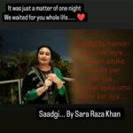 Sara Raza Khan Instagram - Saadgi by Sara Raza Khan