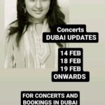 Sara Raza Khan Instagram – CONCERTS UPDATES
14 FEB
18 FEB
19 FEB 

ONWARDS 
SARA RAZA KHAN LIVE IN DUBAI 

FOR CONCERTS AND BOOKINGS IN UAE DUBAI 
MANAGEMENT
CONTACT 
00971-582619556
