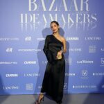 Sara Sandeva Instagram – @harpersbazaarcz #ideamakers thank you for having us. congratulations to all the amazing women 💙 
// thank you @anamecz for the dress and @pbrenkova_mua @honzarogos for muah.