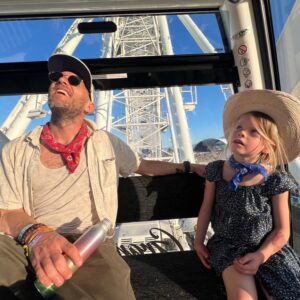 Sarah Carter Instagram - To the guy who keeps us looking up, Happy Father’s Day @kevinxbarth. We love you madly.