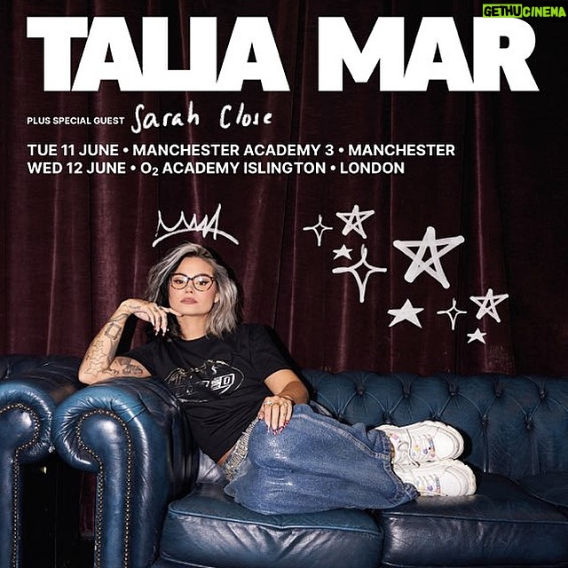 Sarah Close - 2.4K Likes - 🥹👯♀️💫💃🤸♀️💕 talia mar called me up and said hey u wanna open these shows??? and i obv said yes !!!!
tickets on sale friday at 10am gmt !! come see da gorls x