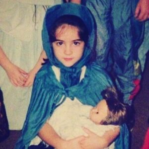 Sarah Greene Instagram - #oldheadshotday butter wouldn’t melt #tinytears #holymary