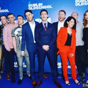 Sarah Greene Instagram - Brilliant night celebrating @emmetkirwan and @ianlloydanderson s incredible performances. @dublinoldschoolfilm is hitting Irish cinemas next week. Please get out, buy yourself a ticket and support Irish film. Thank you to @ad____makeup and @ctilburymakeup for my face, @susiemaybe for my hair and @bashparis for the suit ❤️