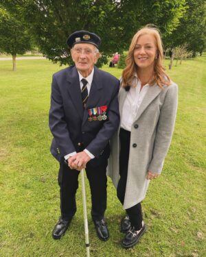 Sarah-Jane Mee Instagram - What a privilege to be @nat_mem_arb for #dday80 commemorations @skynews - a special place with special people.
Thank you to veterans Bill Gladden, Ken Hay and Ralph McClure for sharing their stories with us this week - they say they were just ordinary boys in the most extraordinary of circumstances - we say thank you because to us they are heroes and national treasures.
