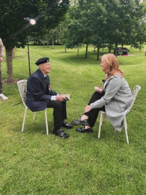 Sarah-Jane Mee Instagram - What a privilege to be @nat_mem_arb for #dday80 commemorations @skynews - a special place with special people.
Thank you to veterans Bill Gladden, Ken Hay and Ralph McClure for sharing their stories with us this week - they say they were just ordinary boys in the most extraordinary of circumstances - we say thank you because to us they are heroes and national treasures.