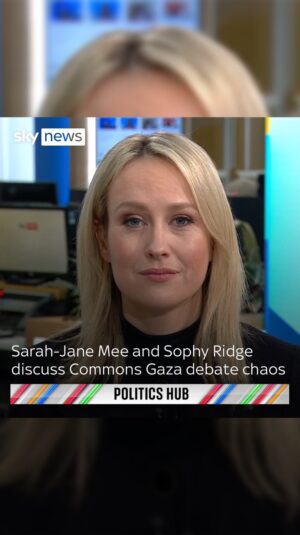 Sarah-Jane Mee Instagram - ‘I’m just wondering what people at home will be thinking tonight about what this says about the #UK to the rest of the world’. 

‘To be honest, it’s completely embarrassing’. 

#SarahJaneMee and #SophyRidge discuss the motion of no confidence in Speaker #LindsayHoyle after Commons #Gaza debate descends into chaos. 

▶️ Watch more via the link in our bio 

#skynews #uk #sjuk #politicshub