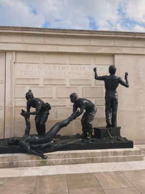 Sarah-Jane Mee Instagram - What a privilege to be @nat_mem_arb for #dday80 commemorations @skynews - a special place with special people.
Thank you to veterans Bill Gladden, Ken Hay and Ralph McClure for sharing their stories with us this week - they say they were just ordinary boys in the most extraordinary of circumstances - we say thank you because to us they are heroes and national treasures.