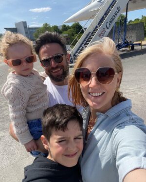Sarah-Jane Mee Instagram - My awesome foursome ❤️
Planes, trains and automobiles heaven for my petrol heads this half term week.  What a fun filled day - we even go to go on Concorde!  @brooklandsmuseum  @benray79