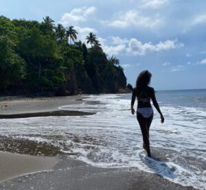 Sarah Lewis Instagram - One of the gifts of my family is that I was taught a real reverence for the ancestors, and for love as a force—the main force for creating life. To think, we are here because of the love: between two people or the love that they found amidst it all inspires me so. 
 
So happy to be back on the island of my ancestors in Montserrat, a tiny, tiny island in the Caribbean , to touch the ground where they walked as I finish a project that has taken over a decade of my life. I love making this time to thank them for the love that made me, and for those acts of love that make us all. 
 
James Baldwin let us know:
“This is why one must say Yes to life and embrace it whenever it is found …
[…]
For nothing is fixed, forever and forever and forever, it is not fixed; the earth is always shifting, the light is always changing, the sea does not cease to grind down rock. Generations do not cease to be born, and we are responsible to them because we are the only witnesses they have.
The sea rises, the light fails, lovers cling to each other, and children cling to us. The moment we cease to hold each other, the moment we break faith with one another, the sea engulfs us and the light goes out.”
—Nothing Personal