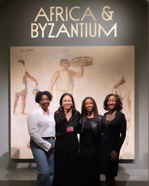 Sarah Lewis Instagram - Congratulations to my dear Andrea Achi, the mastermind curator behind a truly historic exhibition at the Metropolitan Museum about the true role of Africa as an artistic, economic, and cultural force in the ancient world. Her stunning feat—the Africa and Byzantium exhibition—shows what is possible when we commit to telling the full story of who we are and who we have been. 
 
Sweet bonus: I’ve never been in a show of ancient art that focused as much on love—what it takes, what makes it possible. In the end, what matters is the depth of love: how you show it, if you trust it, and what you do to let it bloom all around. It’s the only force that can trespass worlds, after all, and it traveled across centuries that day at the Met. 
 
Andrea, you have done it, with vision, joy, humility, and tenacity. 🤍🤍
 
Congratulations again! “Bright as the sun” indeed. 

(Last slide is just because what an embrace)

Thank you to the four graces who made this such an epic day! @melissahaizlip_ and @sharmackl