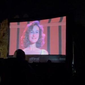 Sarah Parish Instagram - It’s open air cinema at Avington Park! Great night watching Dirty Dancing with @thejimmurray @sarah.hickton and #Nelly. Champagne, chocolate and the Merengue…What’s not to love. @adventurecinema @avingtonp #dirtydancing #icarriedawatermelon🍉