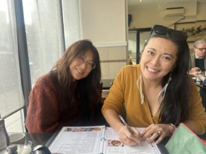 Sarah Polley Instagram - Such a sweet time with these two beauties. Always inspiring me. @runchinguyenrun and @hannsung